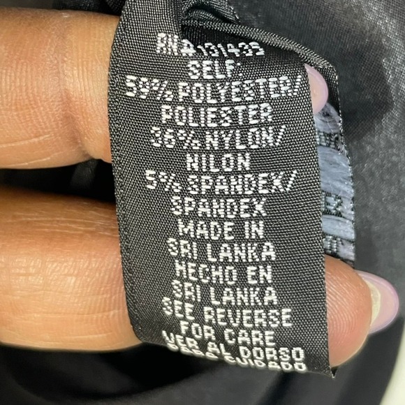 CHETTA B Women's Black Ruffled Embellished Button Up Dark Fairycore Top Size 16 - Picture 6 of 9